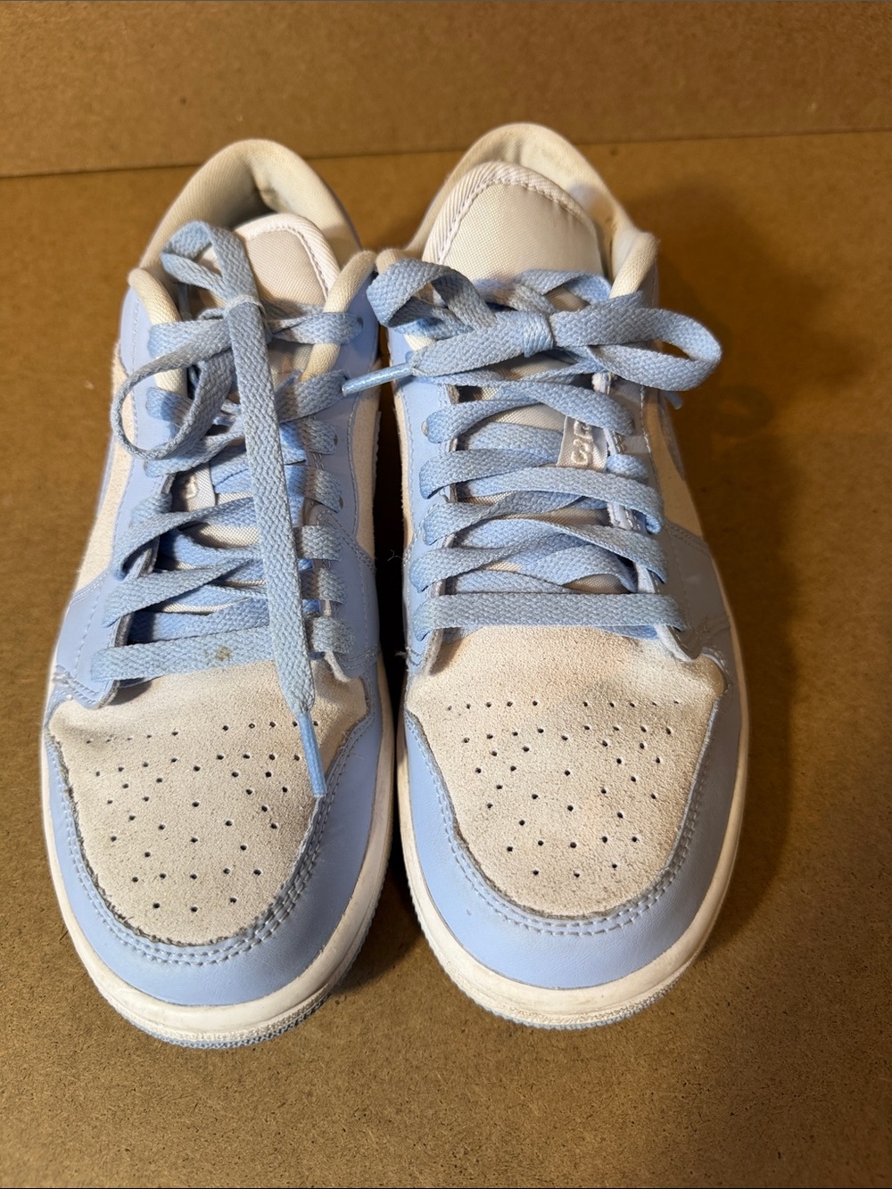 Women’s air Jordan 1 low aluminum dc0774-050 light blue & grey women 7.5 w box - Picture 3 of 9